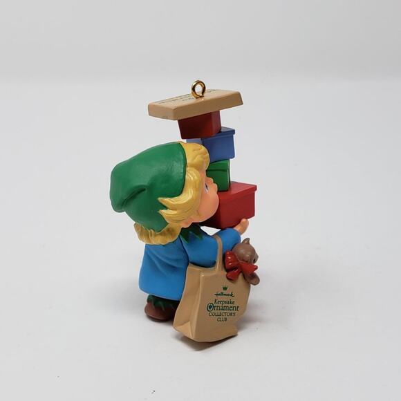 1990 Hallmark Armful of Joy Keepsake Collector's Club Holiday Ornament. - Picture 8 of 10